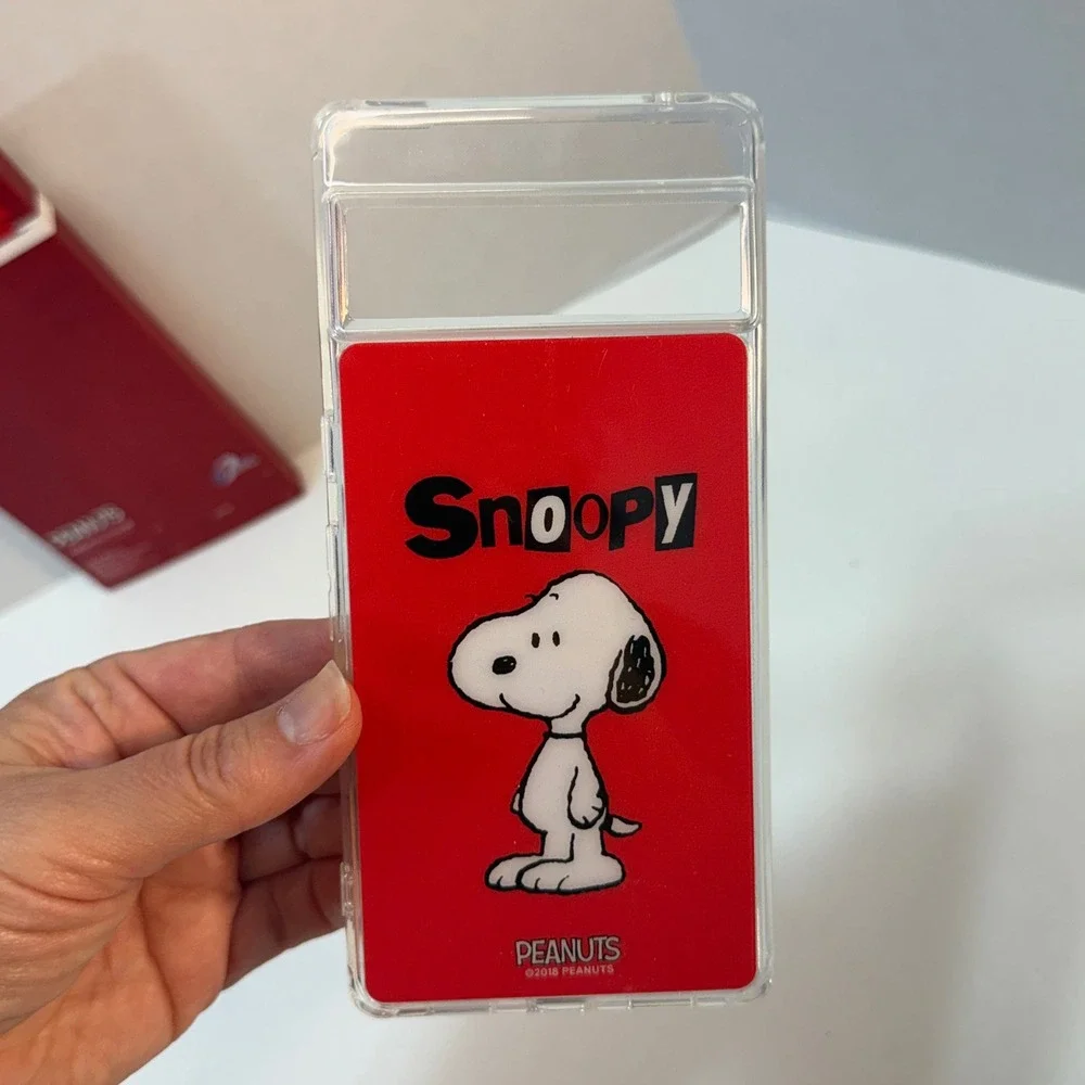 Peanuts Snoopy Phone Case Google Pixel 6 Red Clear Graphic Cover Cartoon
